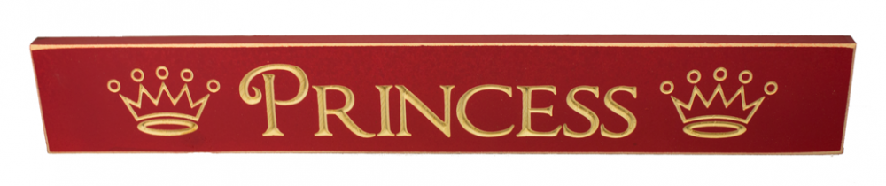 Princess - 2' Wooden Sign - Pink - WS9213PK