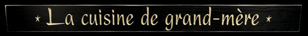 La Cuisine de Grandmere-3' Wooden Sign - Black-WS7035BL