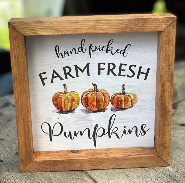 Hand Picked Farm Fresh Pumpkin Print