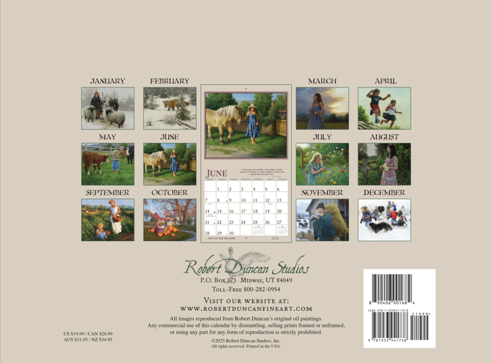 Robert Duncan 2026 Calendar - Printed in Canada - ROBDUNC202619 - Image 2
